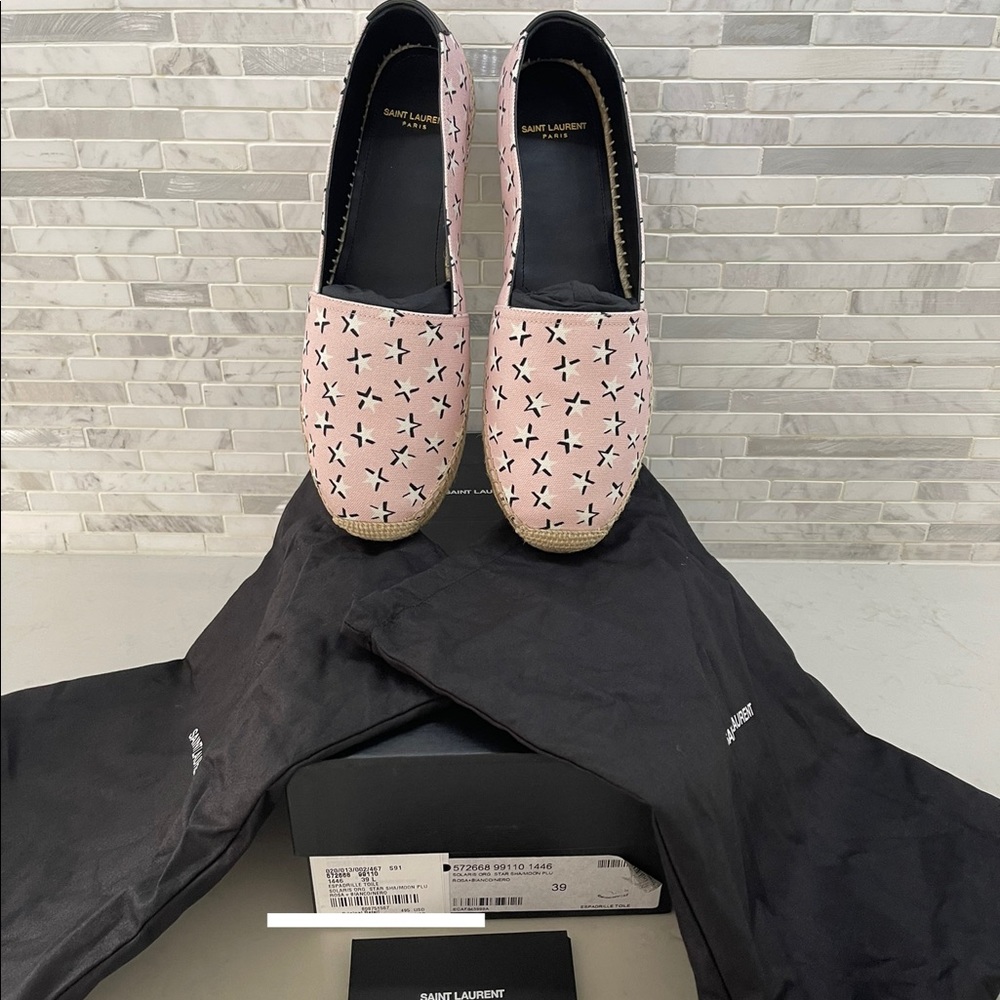 Saint Laurent Espadrilles “STAR FUN” CANVAS PINK39